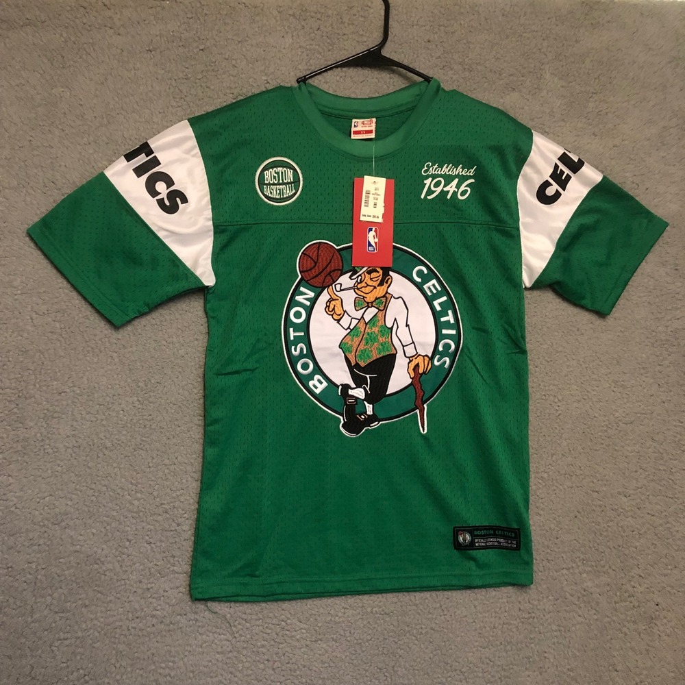 NWT Ultra Game Boston Celtics NBA Mesh Jersey Shirt‎ XS Green Lucky Leprechaun